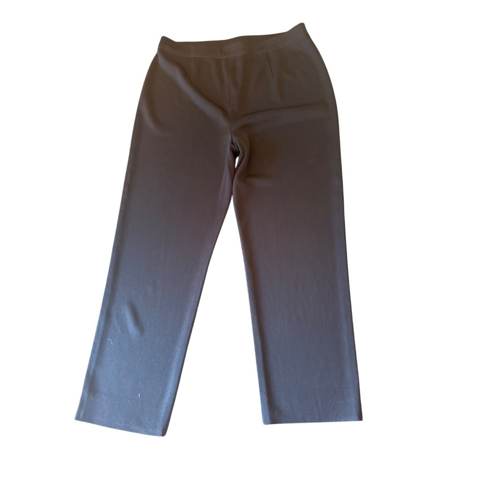 Exclusively Misook Womens Black Knit Pants Acrylic Easy Care Size M‎ Minimalist